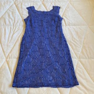 Periwinkle sequin lace dress